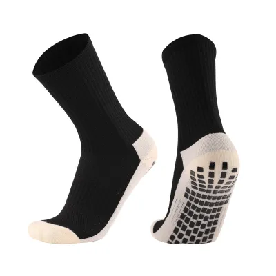 Unisex Color Matching Anti-Slip Thickening Towel Bottom Sport Mid-Calf Socks for Men