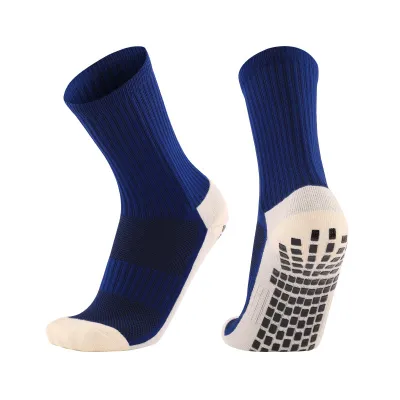 Unisex Color Matching Anti-Slip Thickening Towel Bottom Sport Mid-Calf Socks for Men