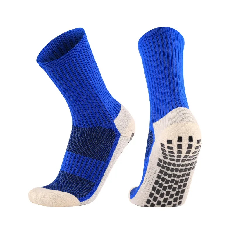 Unisex Color Matching Anti-Slip Thickening Towel Bottom Sport Mid-Calf Socks for Men
