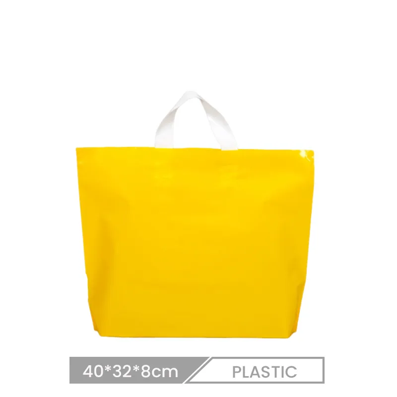 40*32*8cm custom  Solid Color Large Capacity Clothing Packaging Plastic Shopping Bag