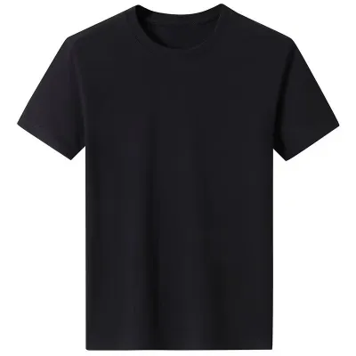 Summer Women Casual Solid Color Round Neck Short Sleeve T-Shirt