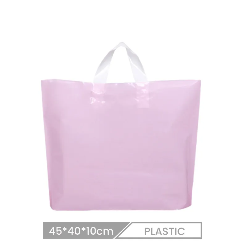 45*40*10cm Custom Solid Color Large Capacity Clothing Packaging Plastic Shopping Bag