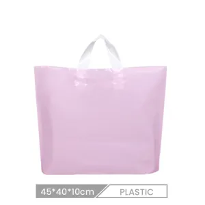 45*40*10cm Custom Solid Color Large Capacity Clothing Packaging Plastic Shopping Bag