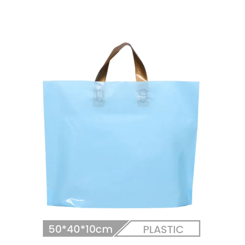 50*40*10cm Custom Solid Color Large Capacity Clothing Packaging Plastic Shopping Bag