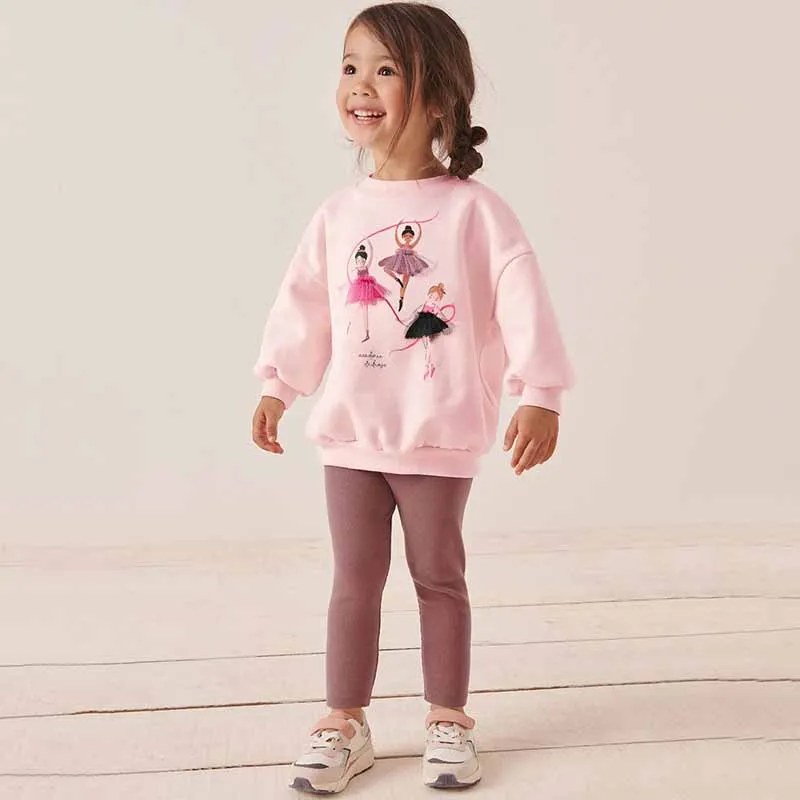 Kids Toddler Girls Casual Cute Solid Color Long Sleeve Sweatshirt Pants Set
