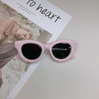 Kids Unisex Fashion Casual Cute Candy Color Oval Sunglasses AC Lens PC Frame