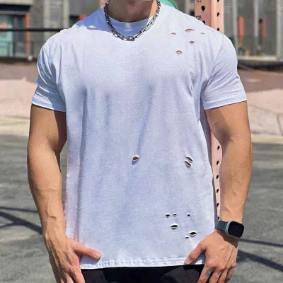 Men Fashion Casual Basic Solid Color Short Sleeve Raglan Crewneck T-Shirt