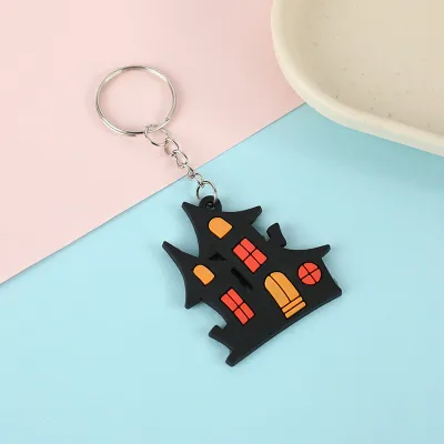 Cartoon Funny Pumpkin Ghost Spider Keychain Pendant for Halloween Party