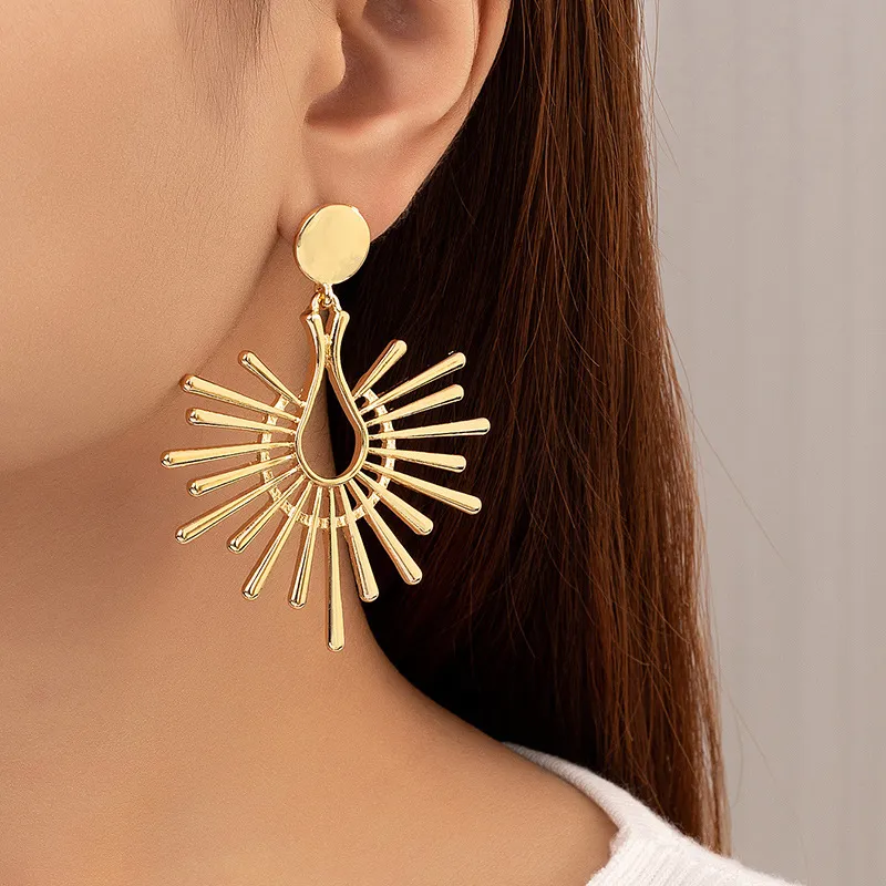 Exaggerated Personality Drop Shape Alloy Earrings
