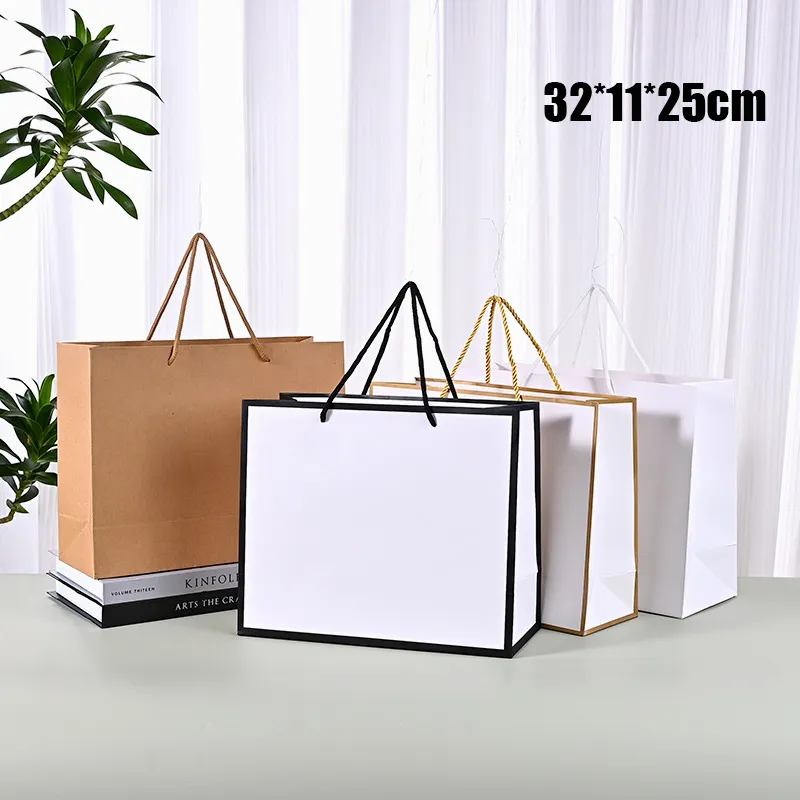 Fashion Simple Clothing Store Paper Shopping Bag Gift Tote