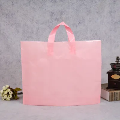 33*24*6cm Custoom Solid Color Large Capacity Clothing Packaging Plastic Shopping Bag