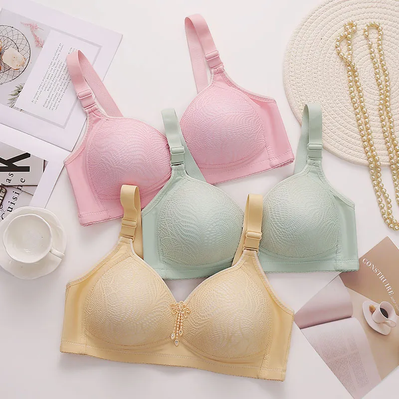 Women Fashion Sexy Lace Noodle Bra With Four Rows And Three Buckle