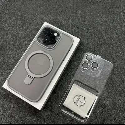 Simple Fashion Magnetic Frosted Invisible Ring Bracket Apple Mobile Phone Protective Case