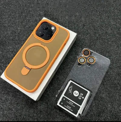 Simple Fashion Magnetic Frosted Invisible Ring Bracket Apple Mobile Phone Protective Case