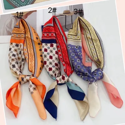 70cm Satin Paisley Printed Women's Square Scarf