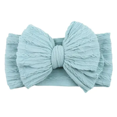 Kids Girls Cute Sweet Solid Color Bow Hair Band Headband Nylon Spandex Children Natural