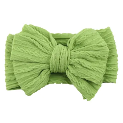 Kids Girls Cute Sweet Solid Color Bow Hair Band Headband Nylon Spandex Children Natural