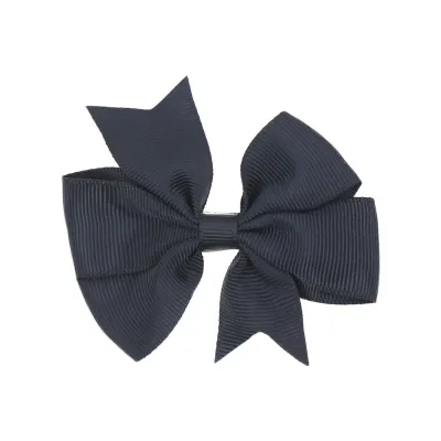 Kids Girls Cute Sweet Solid Color Bow Hair Clip BB Clip Cloth Hairpin