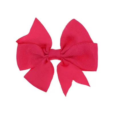 Kids Girls Cute Sweet Solid Color Bow Hair Clip BB Clip Cloth Hairpin