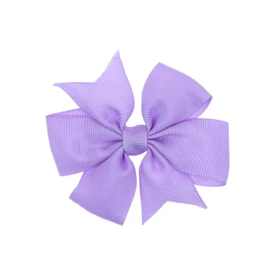 Kids Girls Cute Sweet Solid Color Bow Hair Clip BB Clip Cloth Hairpin