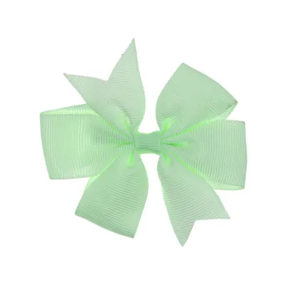 Kids Girls Cute Sweet Solid Color Bow Hair Clip BB Clip Cloth Hairpin