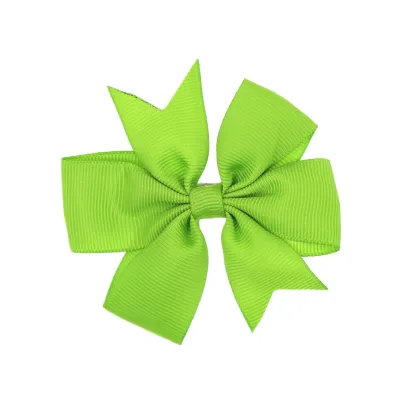 Kids Girls Cute Sweet Solid Color Bow Hair Clip BB Clip Cloth Hairpin