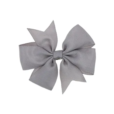 Kids Girls Cute Sweet Solid Color Bow Hair Clip BB Clip Cloth Hairpin