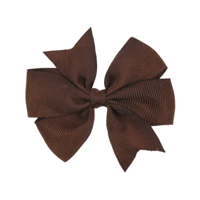 Kids Girls Cute Sweet Solid Color Bow Hair Clip BB Clip Cloth Hairpin