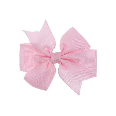 Kids Girls Cute Sweet Solid Color Bow Hair Clip BB Clip Cloth Hairpin