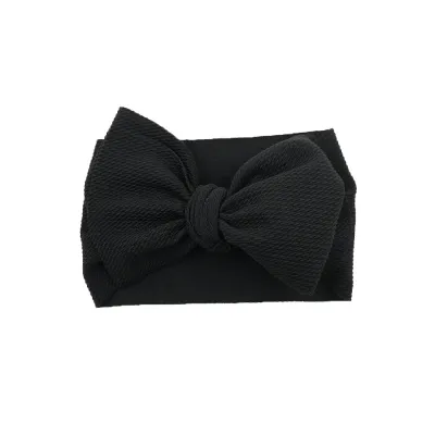 Kids Girls Cute Sweet Solid Color Bow Plaid Headwear
