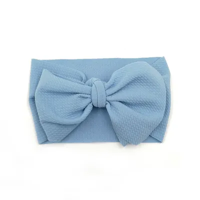 Kids Girls Cute Sweet Solid Color Bow Plaid Headwear