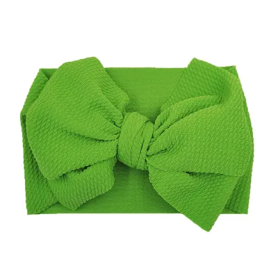 Kids Girls Cute Sweet Solid Color Bow Plaid Headwear
