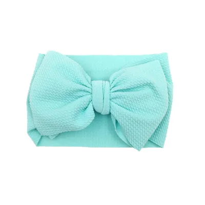 Kids Girls Cute Sweet Solid Color Bow Plaid Headwear