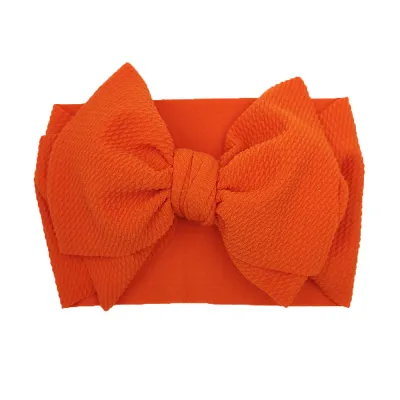 Kids Girls Cute Sweet Solid Color Bow Plaid Headwear