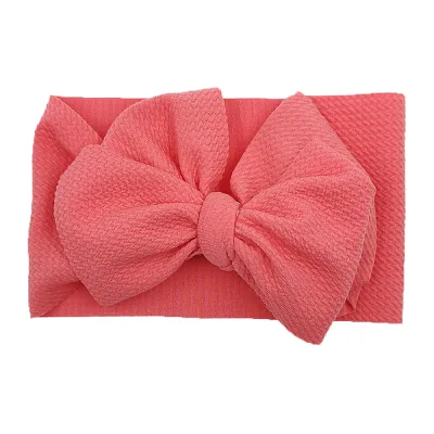 Kids Girls Cute Sweet Solid Color Bow Plaid Headwear