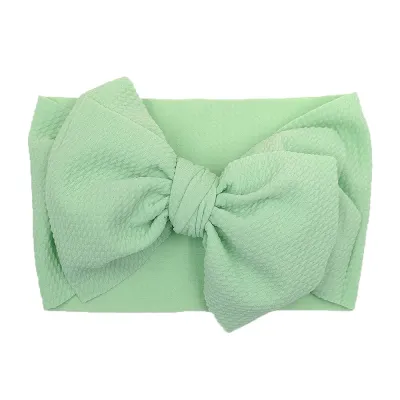 Kids Girls Cute Sweet Solid Color Bow Plaid Headwear