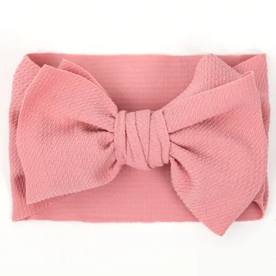 Kids Girls Cute Sweet Solid Color Bow Plaid Headwear