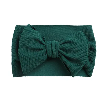Kids Girls Cute Sweet Solid Color Bow Plaid Headwear