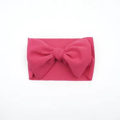 Kids Girls Cute Sweet Solid Color Bow Plaid Headwear