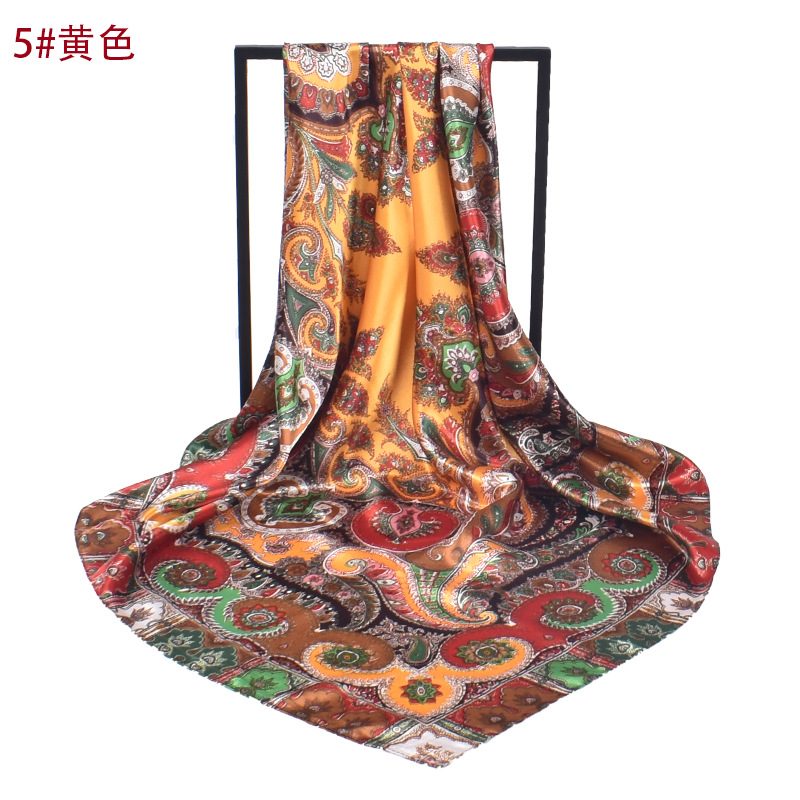Y*o様 Èaphi エフィ INDIA PATTERN SATIN SCARF INDIA PATTERN SATIN SCARF