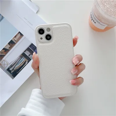 Simple Plain Glossy Imitation Leather Bumper Case for Apple Products