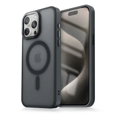 Women Simple Frosted Magnetic Shatter-Resistant Apple Phone Case