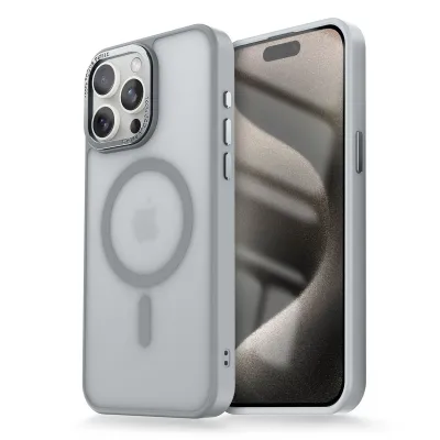 Women Simple Frosted Magnetic Shatter-Resistant Apple Phone Case