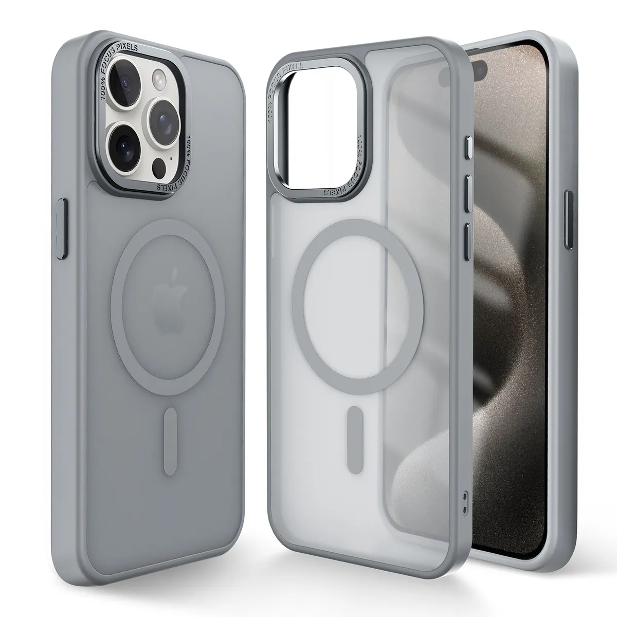 Women Simple Frosted Magnetic Shatter-Resistant Apple Phone Case