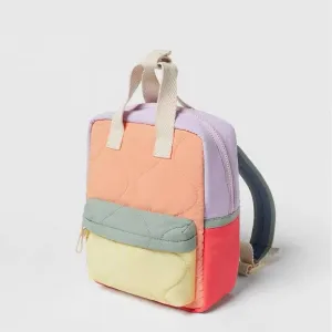 Kids Unisex Casual Cute Color Matching Canvas School Backpack for Kindergarten