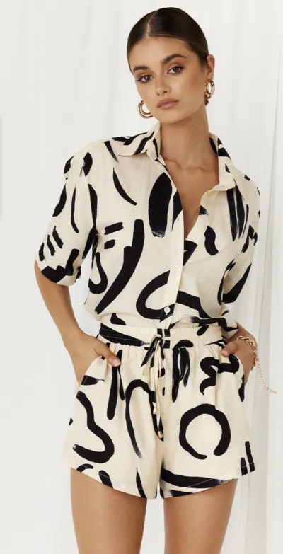 Plus Size Spring Summer Loose Casual Comfortable Women Short-Sleeved Shirt Blouse Shorts Two-Piece Set
