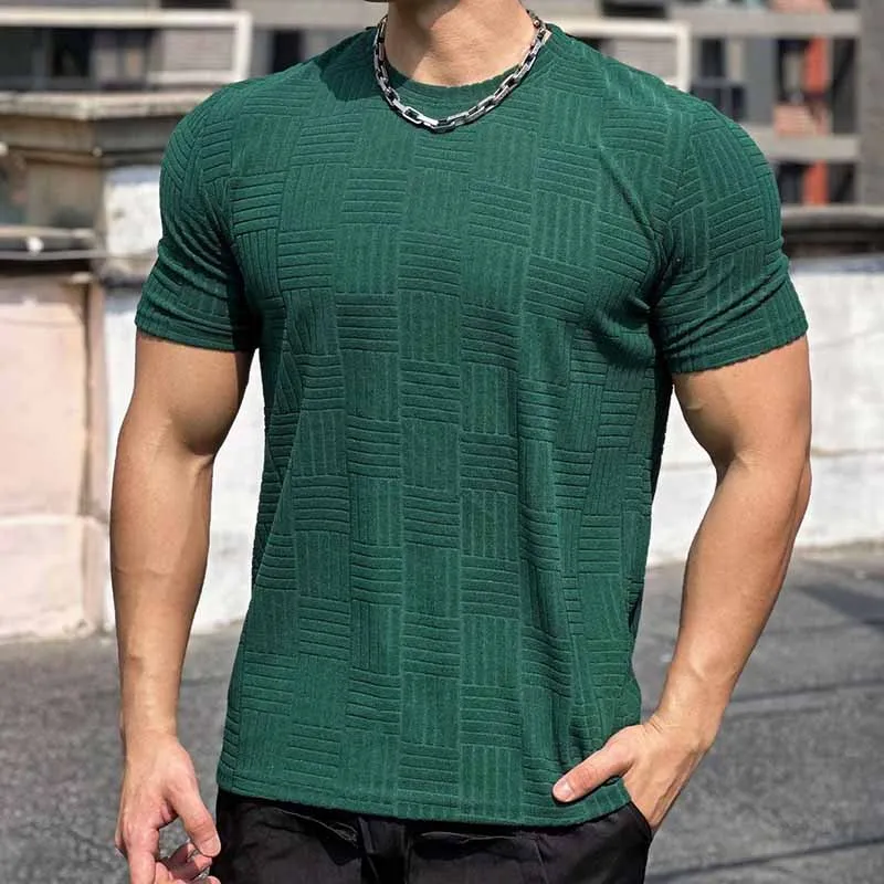 Men Casual Solid Color Short Sleeve Raglan T-Shirt