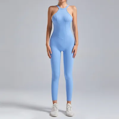 Women's Backless Yoga Jumpsuit - Sleeveless Fitness Running Sportswear