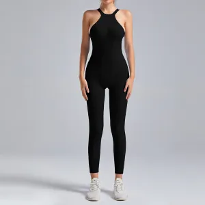Women's Backless Yoga Jumpsuit - Sleeveless Fitness Running Sportswear