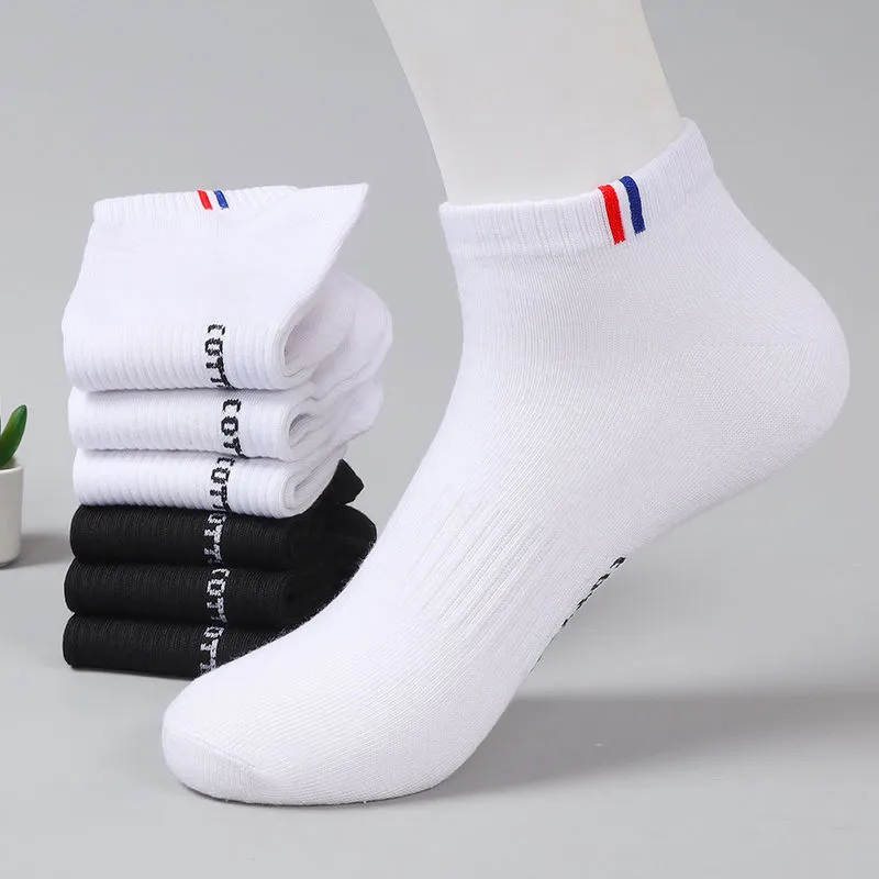 Men Simple Three Bar Breathable Sweat-Absorbent Socks